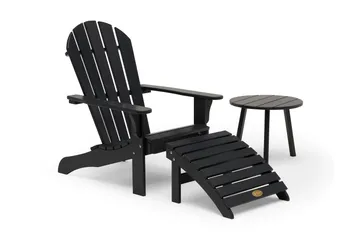 Tennessee Däckstol med Fotstöd Orkangrå - Hillerstorp - Utemöbler & utemiljö - Utestol & trädgårdsstol - Solstol - Däckstol