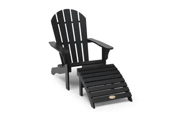 Tennessee Däckstol med Fotstöd Orkangrå - Hillerstorp - Utemöbler & utemiljö - Utestol & trädgårdsstol - Solstol - Däckstol