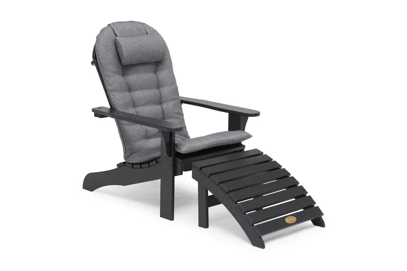 Tennessee Däckstol med Fotstöd Orkangrå - Hillerstorp - Utemöbler & utemiljö - Utestol & trädgårdsstol - Solstol - Däckstol