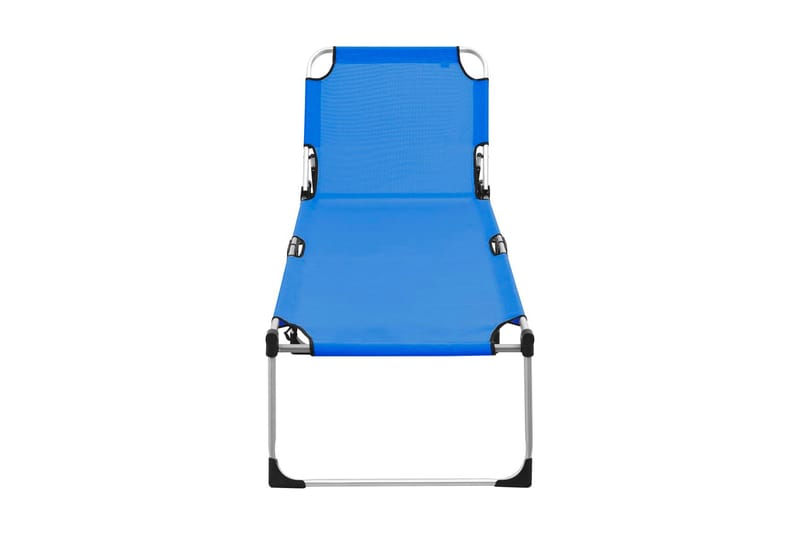 Extra hög solstol för seniorer hopfällbar blå aluminium - Blå - Solstol