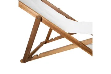 Finlay Solstol - Akacia/Vit - Utemöbler & utemiljö - Utestol & trädgårdsstol - Solstol