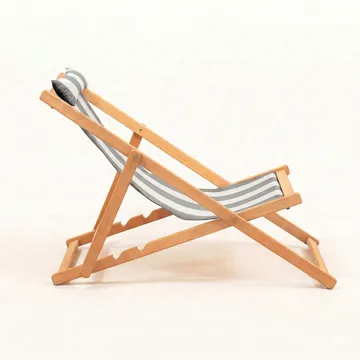 Romira Solsäng utomhus - Grå och vit - Utemöbler & utemiljö - Utestol & trädgårdsstol - Solstol - Däckstol