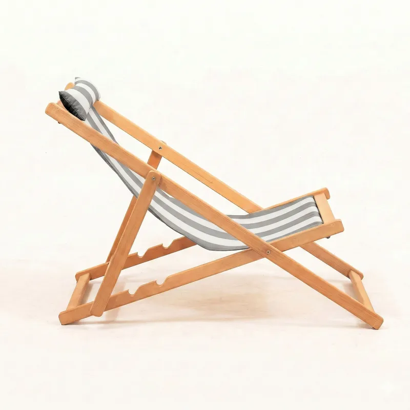 Romira Solsäng utomhus - Grå och vit - Utemöbler & utemiljö - Utestol & trädgårdsstol - Solstol - Däckstol