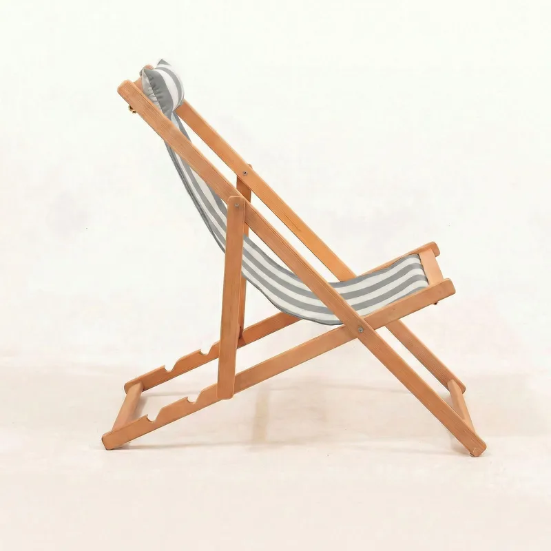 Romira Solsäng utomhus - Grå och vit - Utemöbler & utemiljö - Utestol & trädgårdsstol - Solstol - Däckstol