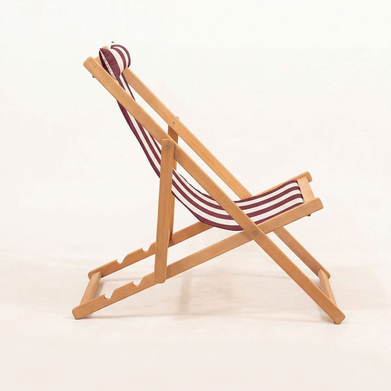 Romira Solsäng utomhus - Vinröd och vit - Utemöbler & utemiljö - Utestol & trädgårdsstol - Solstol - Däckstol