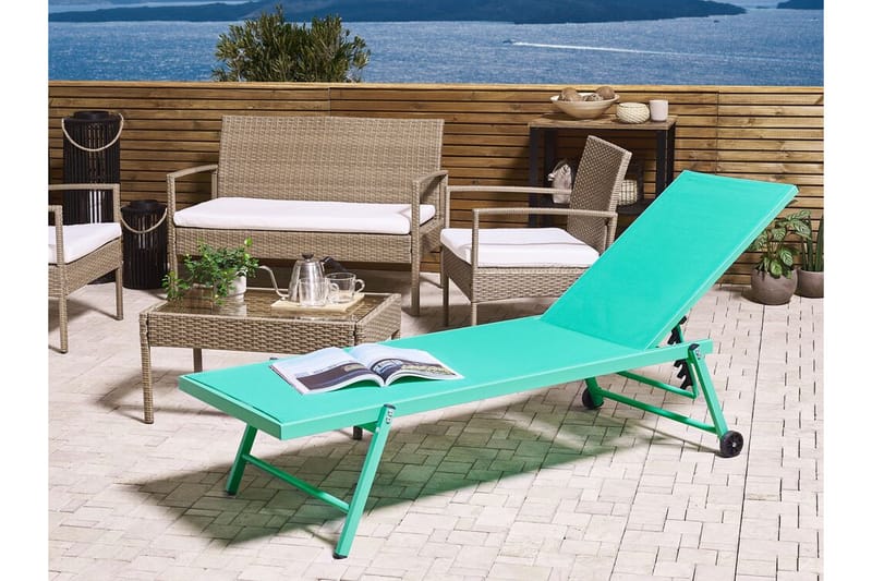 Solsäng turkos PORTOFINO - Grön - Utemöbler & utemiljö - Utestol & trädgårdsstol - Solstol