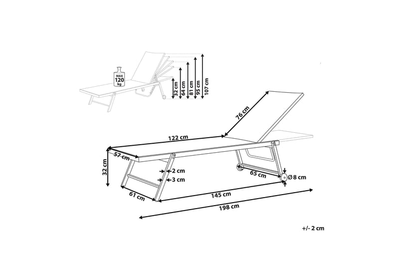 Solsäng turkos PORTOFINO - Grön - Utemöbler & utemiljö - Utestol & trädgårdsstol - Solsäng & solvagn