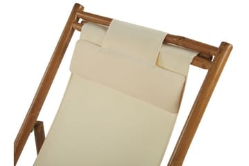 Solstol 2 st ljust trä/beige ATRANI - Trä/natur - Utemöbler & utemiljö - Utestol & trädg årdsstol - Solstol