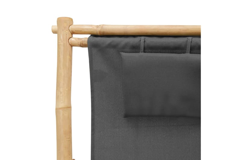 Solstol bambu och kanvas mörkgrå - Mörkgrå - Solstol