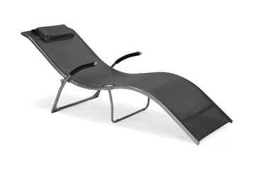 Solstol Batya 173x63x65 cm Grå Stålram - Utemöbler & utemiljö - Utestol & trädgårdsstol - Solstol