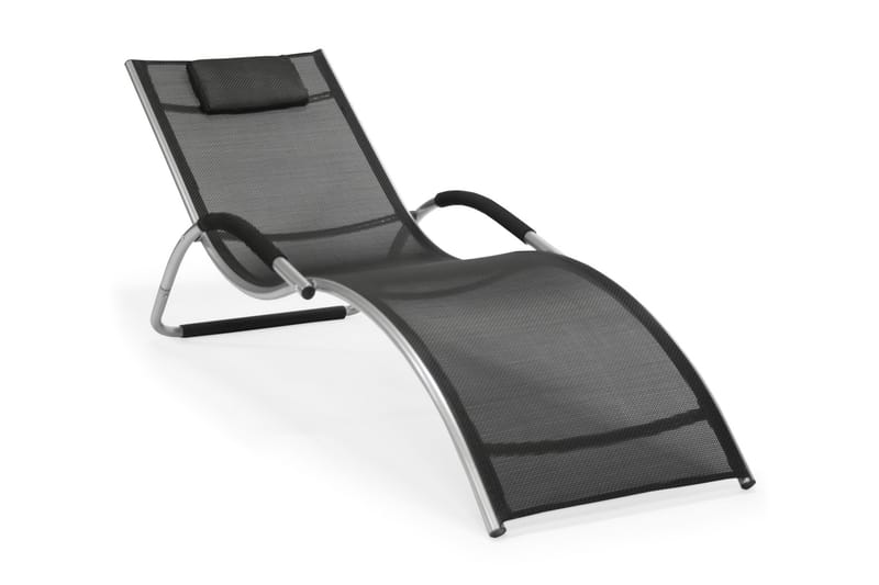 Solstol Brigo 177x65x73 cm Säte: Textilin Svart - Utemöbler & utemiljö - Utestol & trädgårdsstol - Solstol
