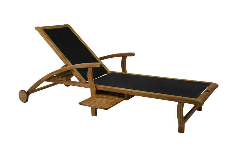 Solstol FRAMTID 200x755xH95cm svart Akacia - Utemöbler & utemiljö - Utestol & trädgårdsstol - Solstol