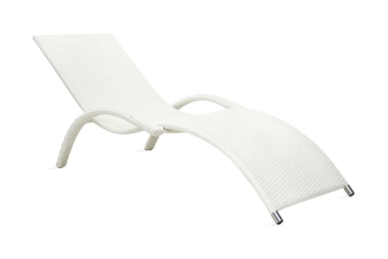 Solstol Meridian 180x75x73 cm Vit, Vit