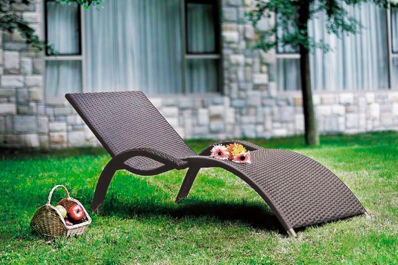 Solstol MERIDIAN 180x75x73cm färg: kaffebrun - Brun - Utemöbler & utemiljö - Utestol & trädgårdsstol - Solstol