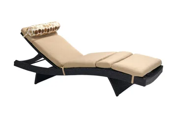 Solstol Stella Med Kudde 200x655xh33 Mörkbrun - Mörkbrun - Utemöbler & utemiljö - Utestol & trädgårdsstol - Solstol