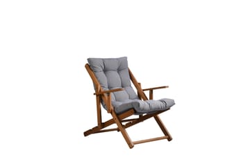 Solstol Thompson 90x70 cm Natur - Ljusgrå - Utemöbler & utemiljö - Utestol & trädgårdsstol - Solstol