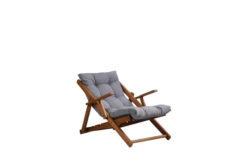 Solstol Thompson 90x70 cm Natur - Ljusgrå - Utemöbler & utemiljö - Utestol & trädgårdsstol - Solstol