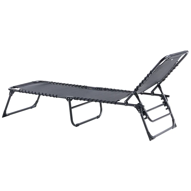 Solstol utomhus Ambato Fällbar - Svart - Utemöbler & utemiljö - Utestol & trädgårdsstol - Solsäng & solvagn