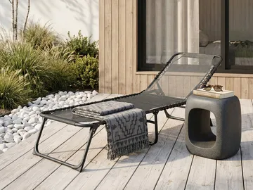 Solstol utomhus Ambato Fällbar - Svart - Utemöbler & utemiljö - Utestol & trädgårdsstol - Solsäng & solvagn