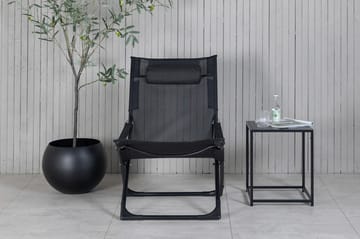 Seville Relaxstol Vikbar med Dyna - Svart - Utemöbler & utemiljö - Utestol & trädgårdsstol - Solstol - Strandstol