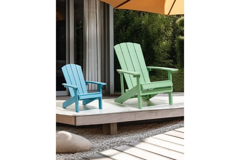 Trädgårdsstol Adirondack - Grön, 75x88x88 cm - Utemöbler & utemiljö - Utestol & trädgårdsstol - Solstol - Däckstol