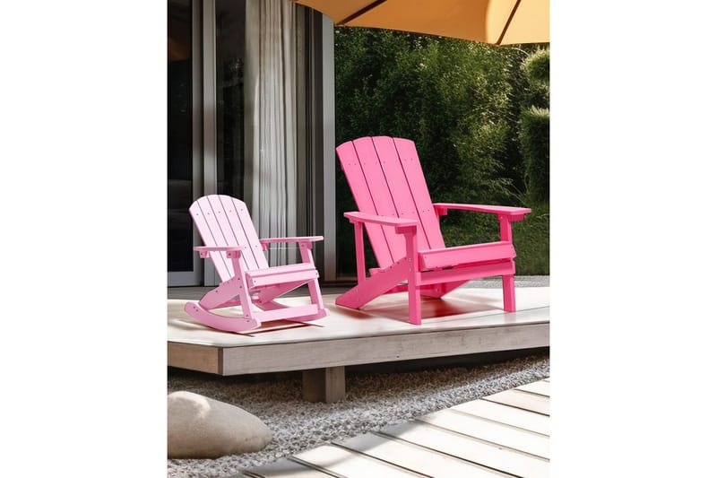 Trädgårdsstol Adirondack - Rosa, 75x88x88 cm - Utemöbler & utemiljö - Utestol & trädgårdsstol - Solstol - Däckstol