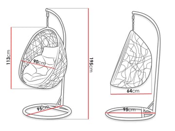 Solvero Hängstol utomhus - beige - Utemöbler & utemiljö - Utestol & trädgårdsstol - Hängfåtölj & hängstol utomhus