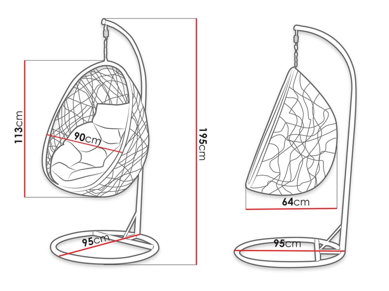 Solvero Hängstol utomhus - beige - Utemöbler & utemiljö - Utestol & trädgårdsstol - Hängfåtölj & hängstol utomhus