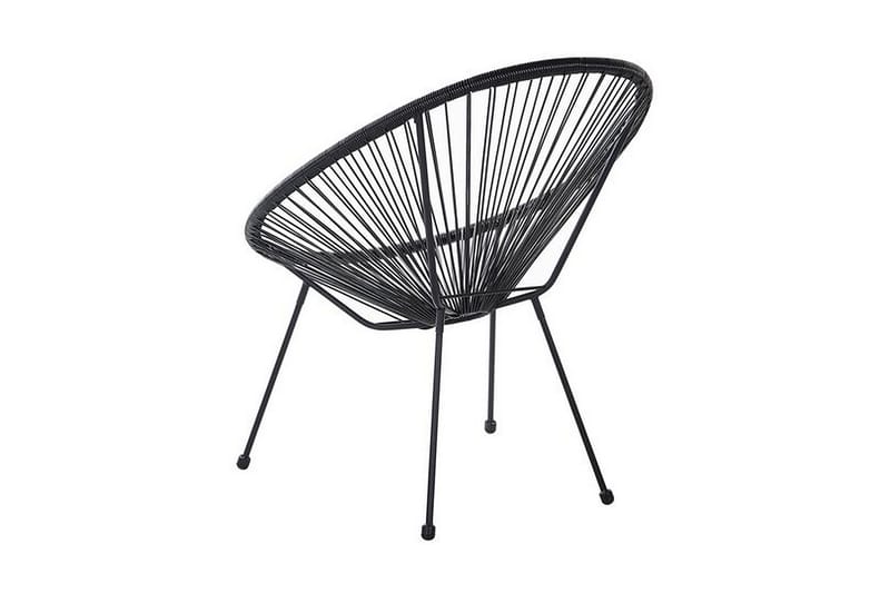 Stol Cayaco 2-pack - Konstrotting/Svart - Utefåtölj & loungefåtölj - Loungestol utomhus
