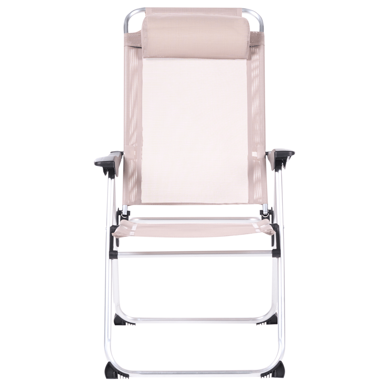 Stol utomhus Asine Aluminum Fällbar - Beige/Svart - Utemöbler & utemiljö - Utestol & trädgårdsstol - Positionsstol