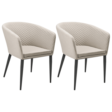 Stol utomhus Curgos - Beige/Svart - Utemöbler & utemiljö - Utestol & trädgårdsstol - Utefåtölj & loungefåtölj