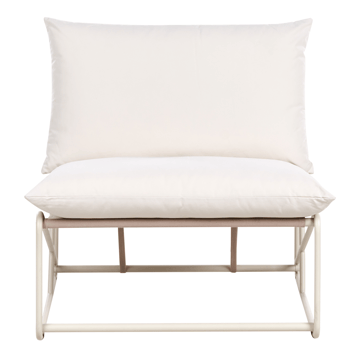 Stol utomhus med Dyna Pico Stål - Ljusbeige - Utemöbler & utemiljö - Utestol & trädgårdsstol - Utefåtölj & loungefåtölj