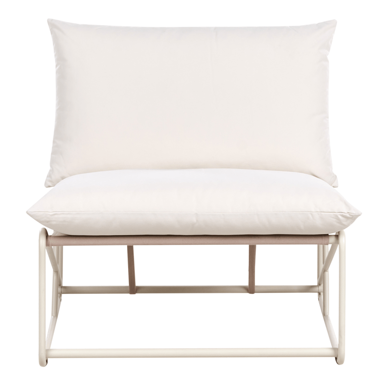 Stol utomhus med Dyna Pico Stål - Ljusbeige - Utemöbler & utemiljö - Utestol & trädgårdsstol - Utefåtölj & loungefåtölj