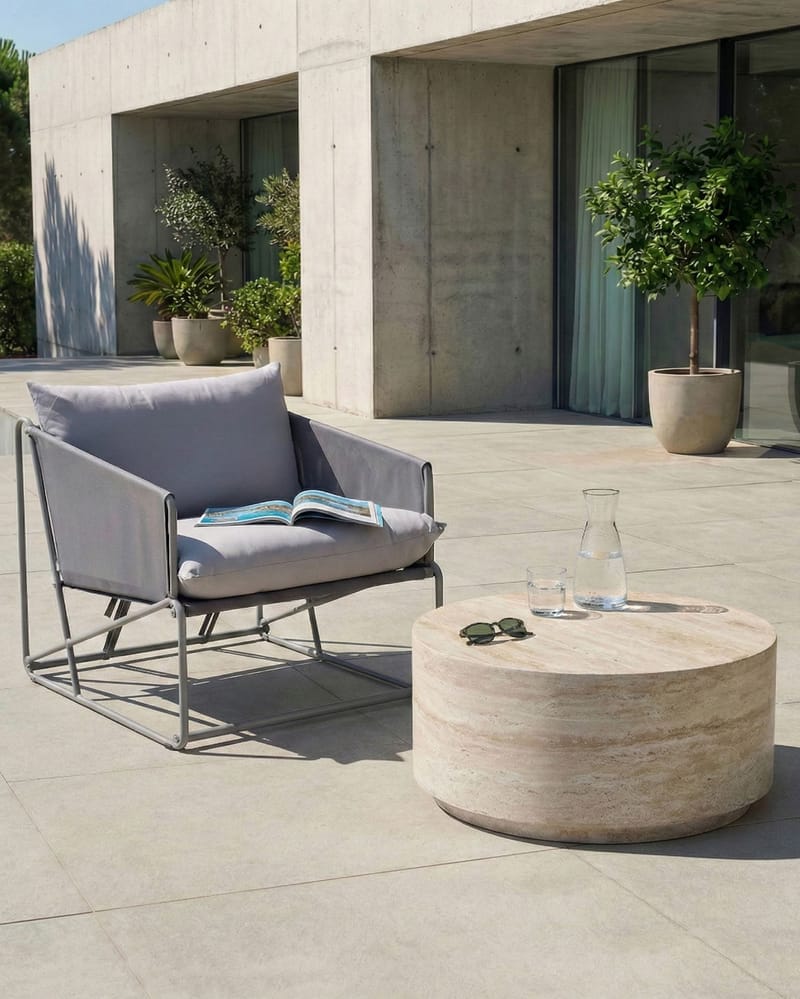 Stol utomhus med Dyna Ponte - Grå - Utemöbler & utemiljö - Utestol & trädgårdsstol - Utefåtölj & loungefåtölj