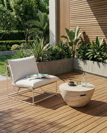 Stol utomhus med Dyna Pico Stål - Ljusbeige - Utemöbler & utemiljö - Utestol & trädgårdsstol - Utefåtölj & loungefåtölj