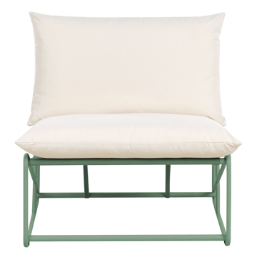 Stol utomhus med Dyna Pico Stål - Grön/Beige - Utemöbler & utemiljö - Utestol & trädgårdsstol - Utefåtölj & loungefåtölj