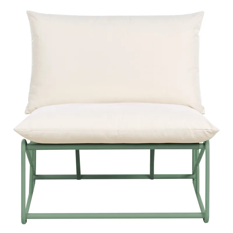 Stol utomhus med Dyna Pico Stål - Grön/Beige - Utemöbler & utemiljö - Utestol & trädgårdsstol - Utefåtölj & loungefåtölj