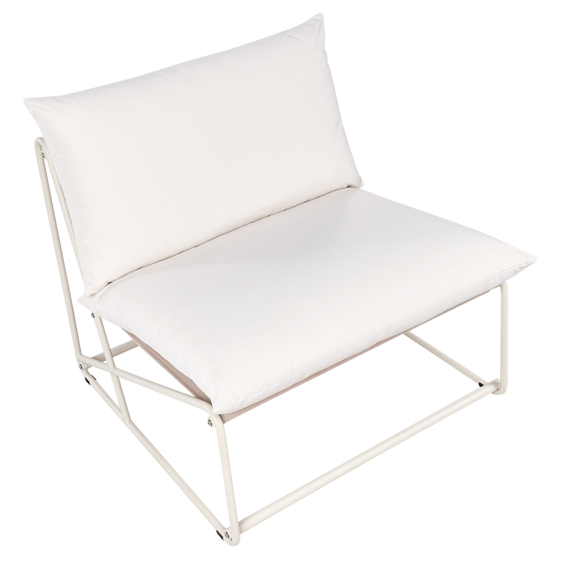 Stol utomhus med Dyna Pico Stål - Ljusbeige - Utemöbler & utemiljö - Utestol & trädgårdsstol - Utefåtölj & loungefåtölj