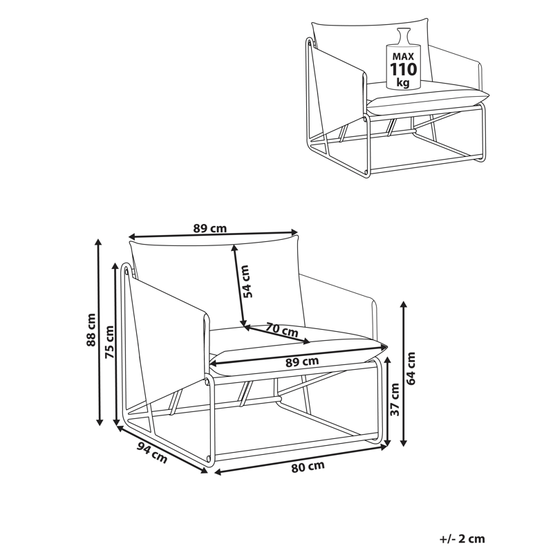 Stol utomhus med Dyna Ponte - Grå - Utemöbler & utemiljö - Utestol & trädgårdsstol - Utefåtölj & loungefåtölj