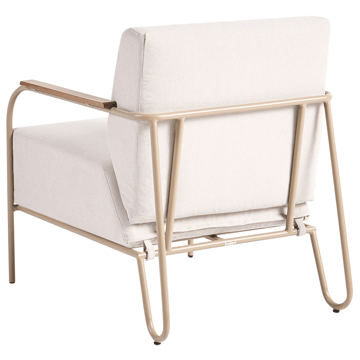 Stol utomhus Nimis med Fotpall - Beige - Utemöbler & utemiljö - Utestol & trädgårdsstol - Utefåtölj & loungefåtölj