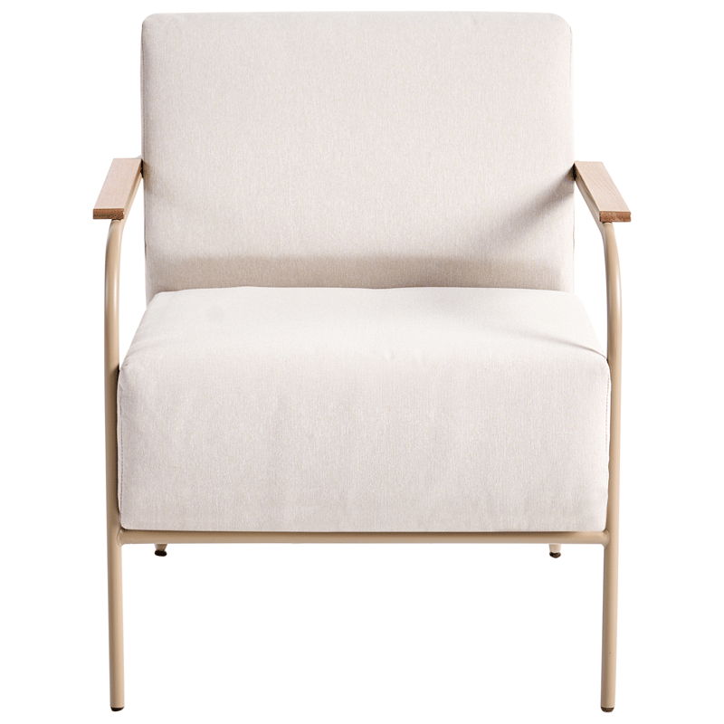 Stol utomhus Nimis med Fotpall - Beige - Utemöbler & utemiljö - Utestol & trädgårdsstol - Utefåtölj & loungefåtölj