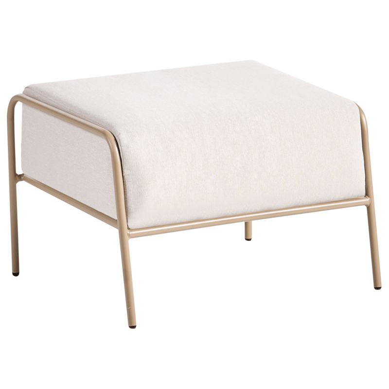 Stol utomhus Nimis med Fotpall - Beige - Utemöbler & utemiljö - Utestol & trädgårdsstol - Utefåtölj & loungefåtölj