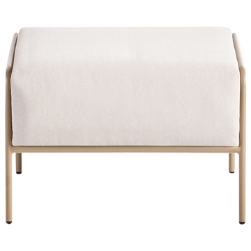 Stol utomhus Nimis med Fotpall - Beige - Utemöbler & utemiljö - Utestol & trädgårdsstol - Utefåtölj & loungefåtölj