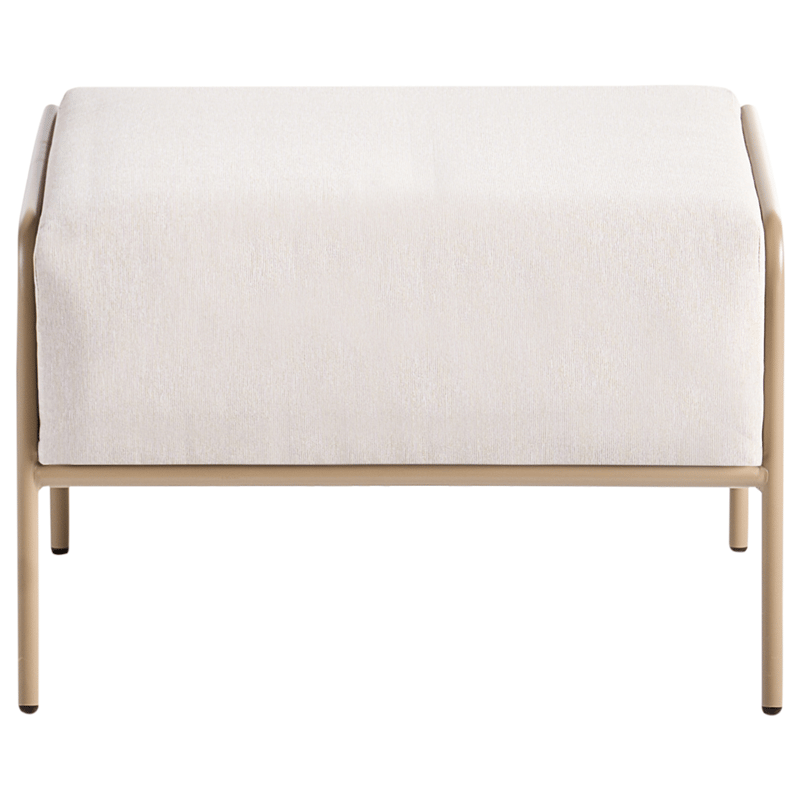 Stol utomhus Nimis med Fotpall - Beige - Utemöbler & utemiljö - Utestol & trädgårdsstol - Utefåtölj & loungefåtölj