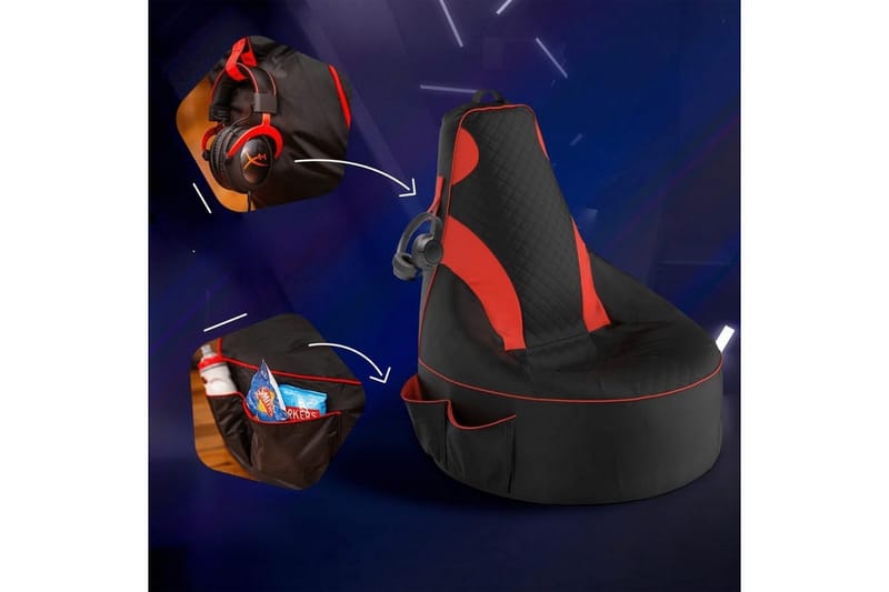 Sufian Sittsäck Utomhus 90 cm - Red/Svart - Utemöbler & utemiljö - Utestol & trädgårdsstol - Sittsäckar utomhus
