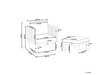 Taviano Utefåtölj - Ljusbrun/Beige - Utemöbler & utemiljö - Utestol & trädgårdsstol - Utefåtölj & loungefåtölj