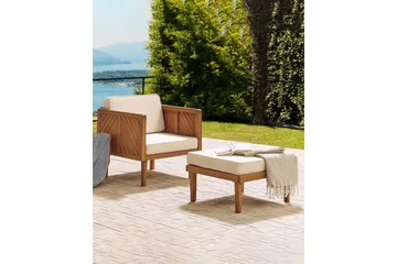 Taviano Utefåtölj - Ljusbrun/Beige - Utemöbler & utemiljö - Utestol & trädgårdsstol - Utefåtölj & loungefåtölj