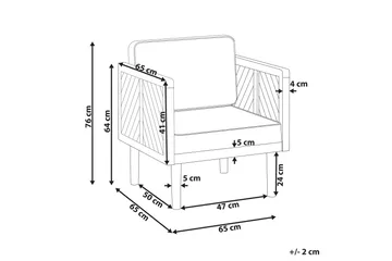 Taviano Utefåtölj - Ljusbrun/Beige - Utemöbler & utemiljö - Utestol & trädgårdsstol - Utefåtölj & loungefåtölj