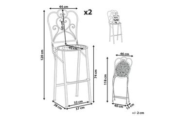 Trädgårdsbarstolar set om 2 Trieste - Utemöbler & utemiljö - Utestol & trädgårdsstol - Barstol utomhus