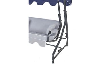 Trädgårdsdubbelgunga Laziuki (170 x 165 x 110 cm) Ljusgrå / Blå - Ljusgrå / Blå - Utemöbler & utemiljö - Utestol & trädgårdsstol - Hängfåtölj & hängstol utomhus